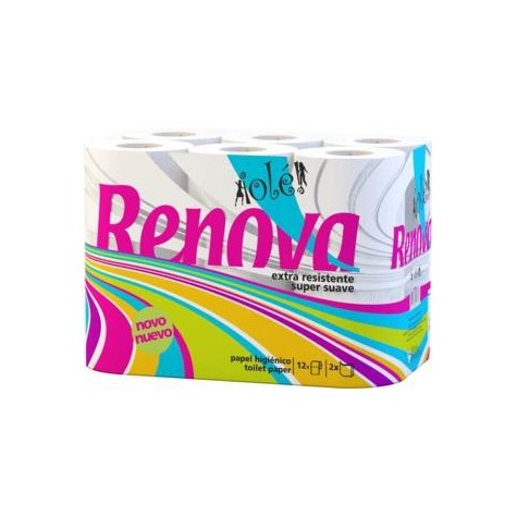 Papel higiénico dos capas reciclado RENOVA | updirecto.es